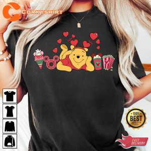 Disney Bear Valentines Day Funny Unisex T-Shirt Design