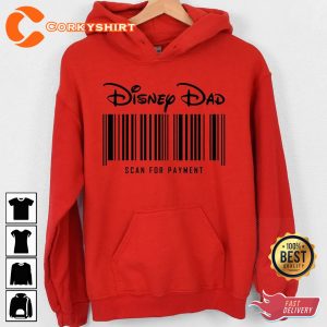 Disney Dad Disney Mom Scan For Payment Funny Disney Dad Mom Sweatshirt