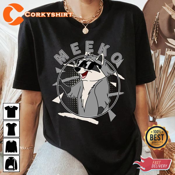 Disney Meeko 90's Portrait Pocahontas Meeko Portrait T-Shirt