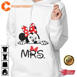 Disney Mr and Mrs Mickey & Minnie Gift for Couple Disney Hoodie