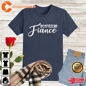 Engagement Announcement Fiancée Matching Couples Valentines T-Shirt