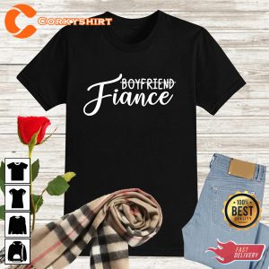 Engagement Announcement Fiancée Matching Couples Valentines T-Shirt