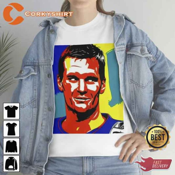 Football Icon Tom Brady Art T-Shirt