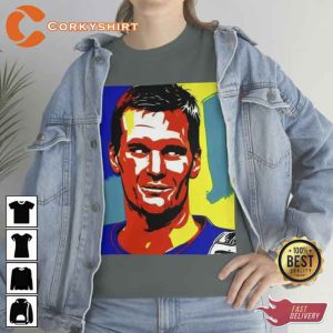 Football Icon Tom Brady Art T-Shirt