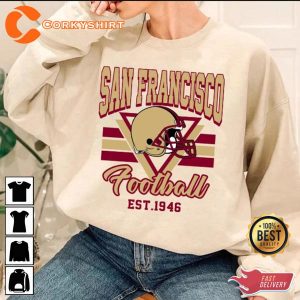 Football Vintage Style San Francisco Gift for Football Player Unisex Shirt