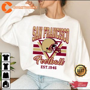 Football Vintage Style San Francisco Gift for Football Player Unisex Shirt