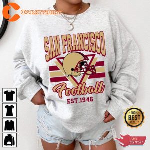 Football Vintage Style San Francisco Gift for Football Player Unisex Shirt