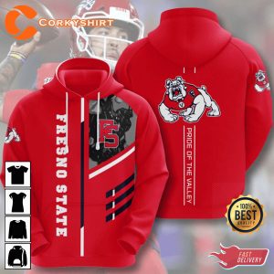 Fresno State Bulldogs Football Player Gift 3D Hoodie