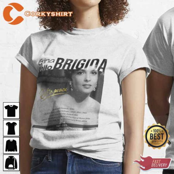 Gina Lollobrigida Golden Age of Hollywood Star T-shirt