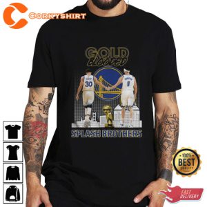 Gold Blooded Stephen Curry And Klay Thompson Spash Brother Signatures Tee