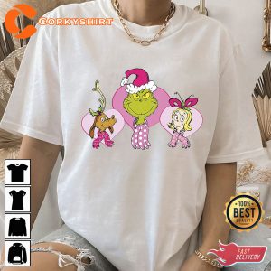 Grinch and Max Dog Disneyland Matching Valentine Shirt