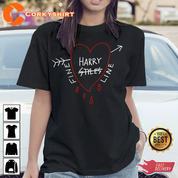 Harry Fine Line Harry Styles Tour NEW 2023 Graphic T-Shirt Design - Corkyshirt