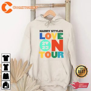 Harry Styles Love On Tour 2023 Harry's House Tracklist Album Graphic Hoodie