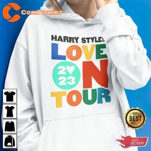 Harry Styles Love On Tour 2023 Harry's House Tracklist Album Graphic Hoodie