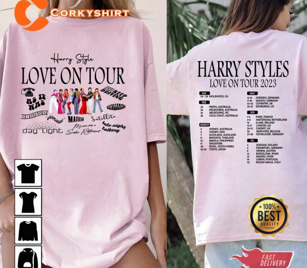 Harry Styles Love On Tour 2023 Unisex Printed Shirt