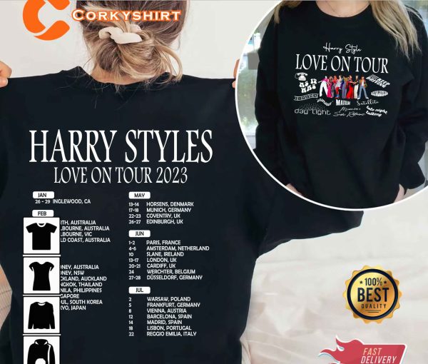 Harry Styles Love On Tour 2023 Unisex Printed Shirt