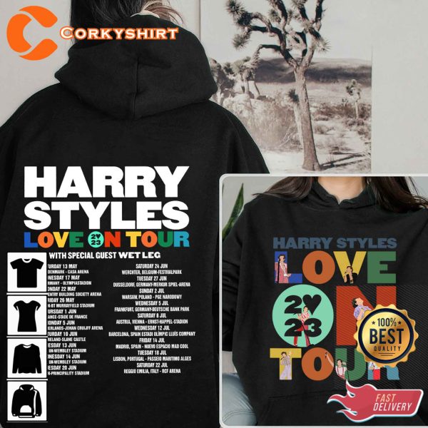 Harry Styles Love On Tour Lavender Hoodie Design