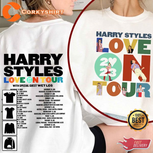 Harry Styles Love On Tour With Special Guest Wet Leg T-shirt