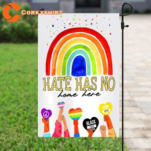 Hate Has No Home Here Rainbow Stop Asian Hate Flag