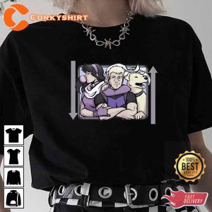 Hawkeye Kate Bishop And Lucky Purple Unisex Graphic Shirt