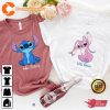 Her Stitch And His Angel Stitch Couple Valentine Day Unisex T-Shirt