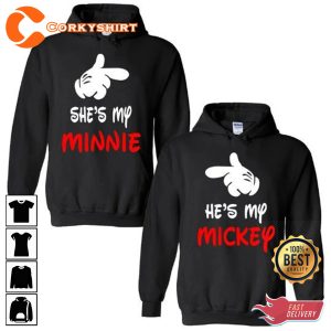 He’s My Mickey She’s My Minnie Disney Couple Matching Hoodie