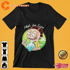 High for Life Funny Cartoon Gift for Friend Unisex T-Shirt