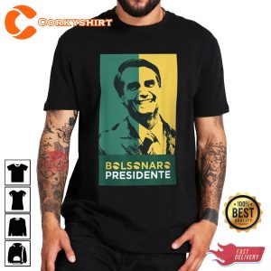 Jair Bolsonaro 2022 2023 Bolsonaro Presidente Camiseta Brazil President T-Shirt