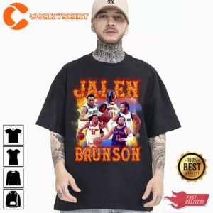 Jalen Brunson Vintage 90s Bootleg Basketball Unisex Shirt