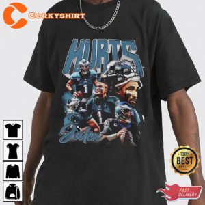 Jalen Hurts Vintage Eagle 90s Football Players Unisex Shirt