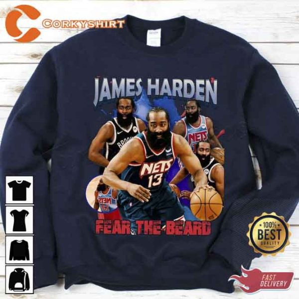 James Harden 90s Style Vintage Bootleg Graphic Tee Shirt