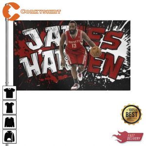 James Harden Basketball Flag