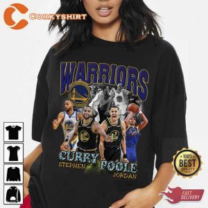 Jordan Poole And Stephen Curry Vintage 90s Style T-Shirt