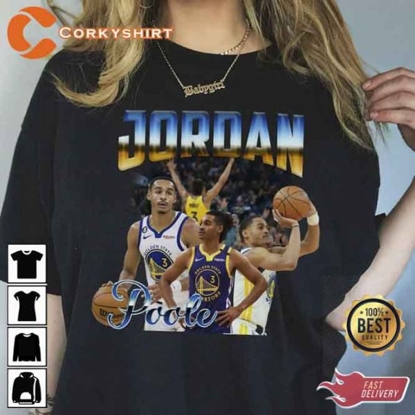 Jordan Poole Basketball Player MVP Slam Dunk Merchandise Bootleg Vintage T-shirt