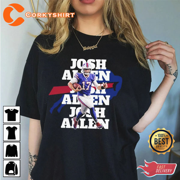 Vintage Josh Allen Buffalo Football Shirt - Jolly Family Gifts