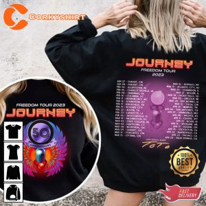 Journey 2023 Freedom Tour 2 Sided Unisex Graphic Sweatshirt