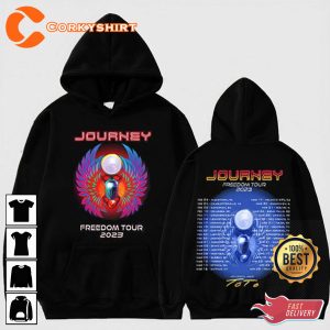 Journey 2023 Freedom Tour with Special Guest ToTo Rock Music Fan Gift T-Shirt