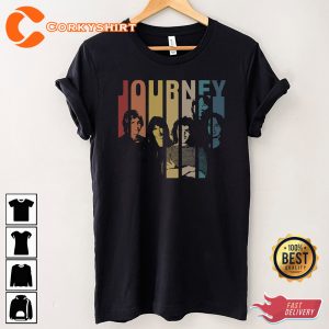 Journey Rock Band All Member Retro Vintage Journey Music Gift Tee