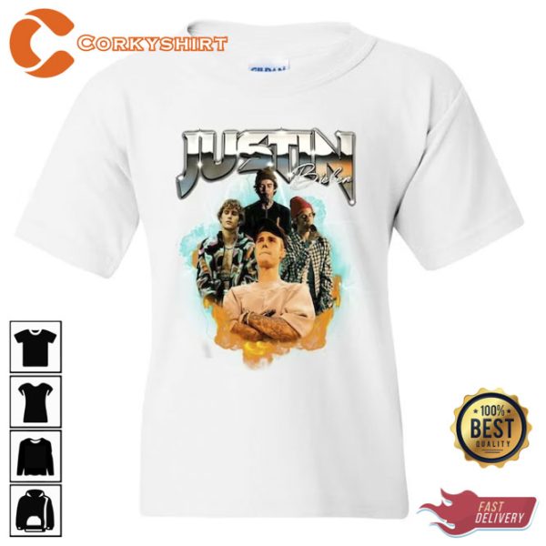 Justin Bieber Printed Graphic Rap Hip-Hop Bootleg Retro Unisex T-Shirt