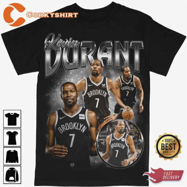 Kevin Durant Basketball Legend Signature Vintage Retro 80s Tee