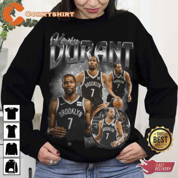 Kevin Durant Basketball Legend Signature Vintage Retro 80s Tee