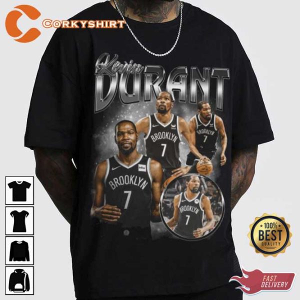 Kevin Durant Basketball Legend Signature Vintage Retro 80s Tee