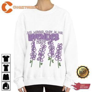 Lavender Flower Taylor Shirt Taylor Album Sweatshirt