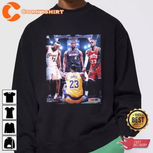Lebron James Michael Jordan Kobe Bryant Big Three NBA Basketball Shirt