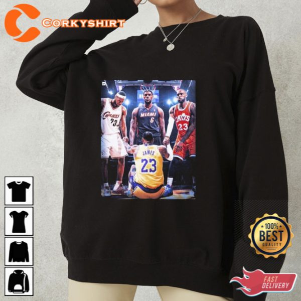 Lebron James Michael Jordan Kobe Bryant Big Three NBA Basketball Shirt