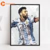 Lionel Messi Argentina National Team Poster Canvas