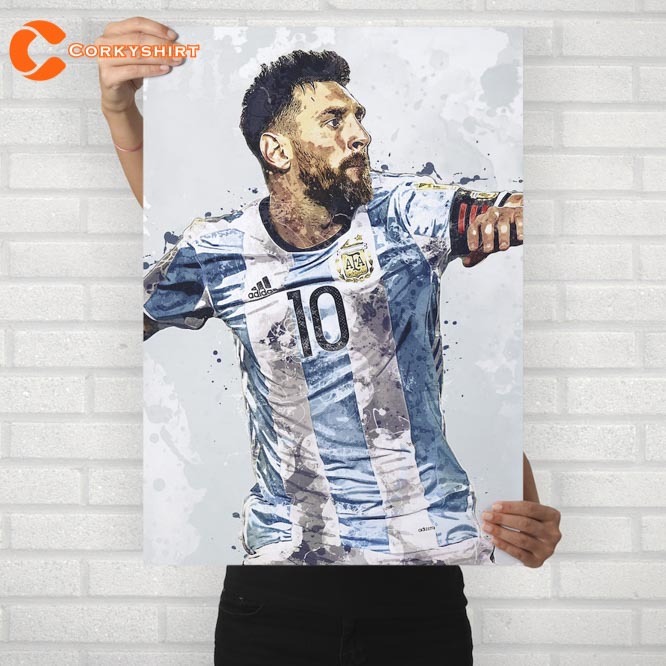 Lionel Messi Argentina National Team Poster Canvas