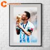 Lionel Messi World Cup Argentina Football GOAT Poster Print