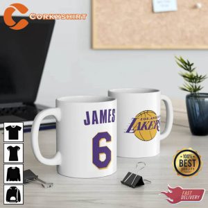 Los Angeles Lakers LeBron James 6 Mug