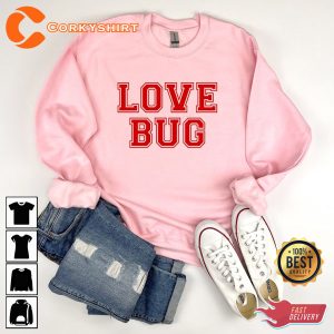 Love Bug Child Valentines Toddler Valentine Day Graphic Tee